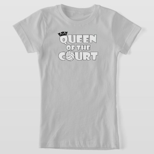 T-Shirt Filles' Funny Volleyball Reine de la Cour mignonne (Poser)
