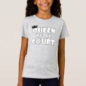 T-Shirt Filles' Funny Volleyball Reine de la Cour mignonne (Devant)