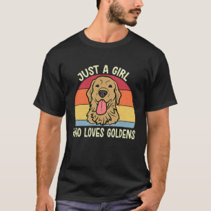 T-shirt Filles Golden Retrievers Juste une fille qui aime