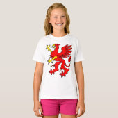 T-shirt filles Griffin rouge (Devant entier)