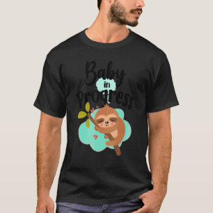 T-shirt Filles Grossesse Sloth bébé en cours