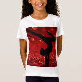 T-Shirt Filles Gymnastique Poignée Red Shimmer (Devant)