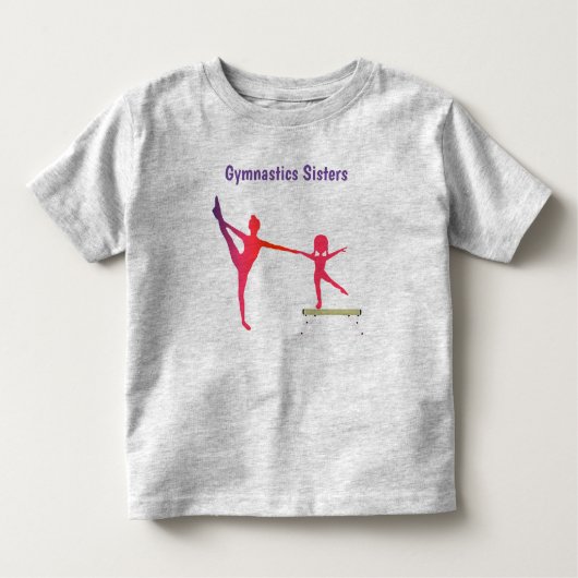 T-Shirt Filles Gymnastique Soeurs (Devant)
