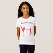 T-Shirt Filles Gymnastique Soeurs (Devant entier)