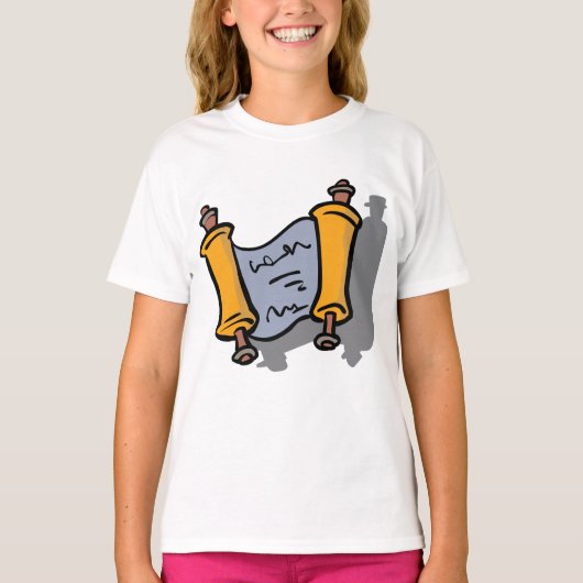 T-shirt filles Hanoukka Scroll (Devant)