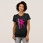 T-shirt Filles Hot rose Ballerina Danse (Devant entier)