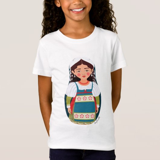 T-shirt filles italiennes Matryoshka (Devant)
