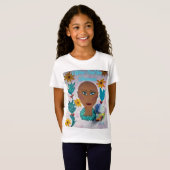 T-shirt filles, je porte Turquoise pour Shannan (Devant entier)