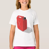 T-shirt filles Jerrican rouge (Devant)