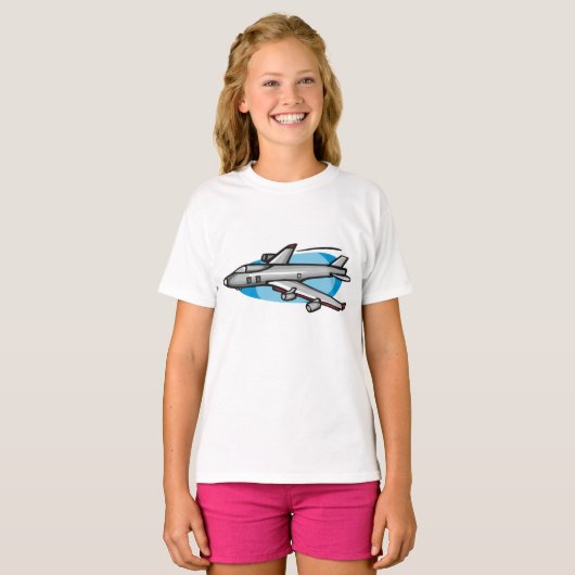 T-shirt filles Jet Plane (Devant entier)