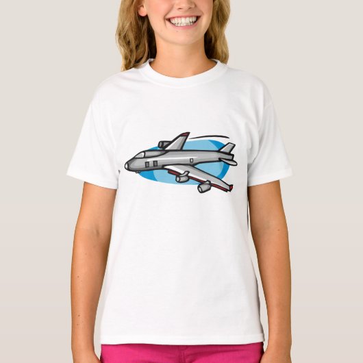 T-shirt filles Jet Plane (Devant)
