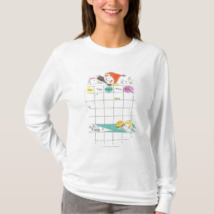 T-shirt Filles jouant par l'école et l'horaire