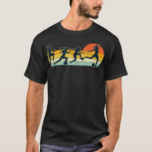 T-shirt Filles Joueuses de soccer Retro Sunset Soccer