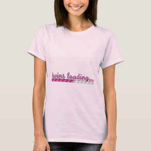 T-shirt Filles jumelles chargeant la chemise de grossesse