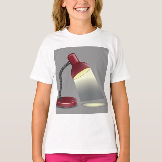 T-shirt Filles Lampe de table (Devant)