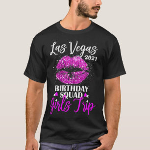 T-shirt Filles Las Vegas Voyage 2021 Vacances Rose Lip