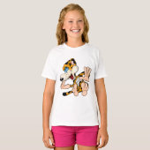 T-shirt filles léopard rire (Devant entier)