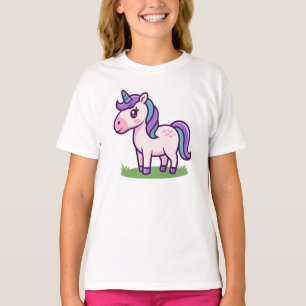 T-Shirt Filles Licorne Mignonne Personnalisé