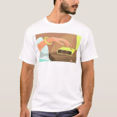 T-shirt Filles main poussant sur le bouton snooze du révei (Devant)