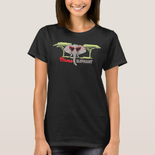 T-shirt Filles Mama Eléphant Pour Hommes Femmes Animal Sau