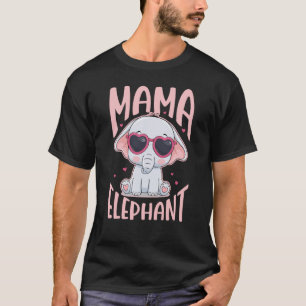 T-shirt Filles Mama Eléphant Pour Hommes Femmes Animaux Sa