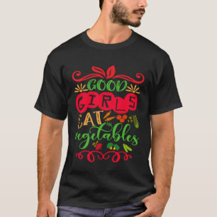 T-shirt Filles Mangent Légumes Végétariennes Sauvent Anima