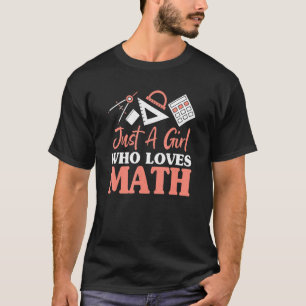 T-shirt Filles Math Vêtements Pour Math Mathématiques Geek