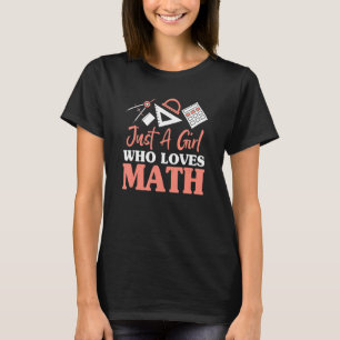 T-shirt Filles Math Vêtements Pour Math Mathématiques Geek