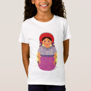 T-shirt filles matryoshka guatémaltèque
