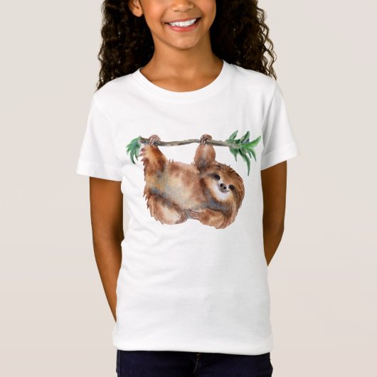 T-shirt filles mignonnes amantes de paresse (Devant)