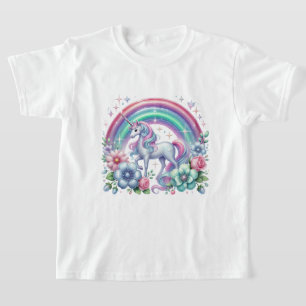 T-shirt Filles mignonnes amoureuses de licorne