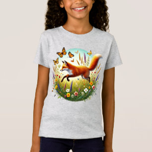 T-Shirt Filles mignonnes amoureuses de renard