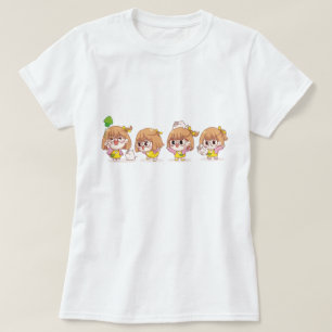 T-shirt Filles Mignonnes Avec Chats