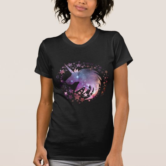 T-shirt Filles mignonnes de Pegasus de galaxie de chemise (Devant)