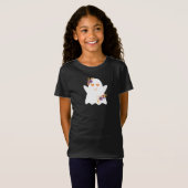 T-Shirt Filles mignonnes Fantôme d'Halloween (Devant entier)