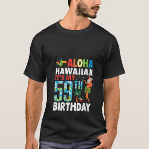 T-shirt Filles mignonnes fille Aloha Hawaiian C'est ma 59e