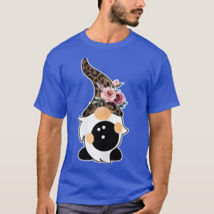 T-shirt Filles mignonnes Gnome Bowling Avec Leopard T