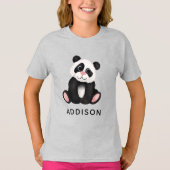 T-shirt Filles mignonnes Jungle Panda Ours (Devant)