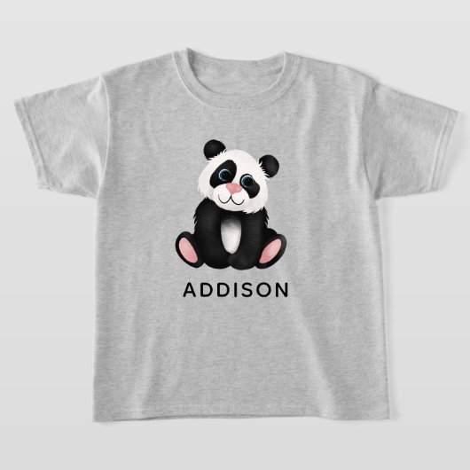 T-shirt Filles mignonnes Jungle Panda Ours (Poser)