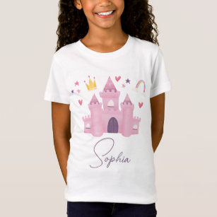T-Shirt Filles mignonnes Rose Princess Palace Enfants
