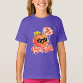 T-shirt Filles Mignonnes Temps Pêche (Devant)