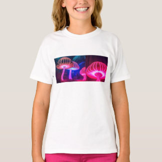T-shirt Filles Monde Enchanteur de Champignons un SS Blanc