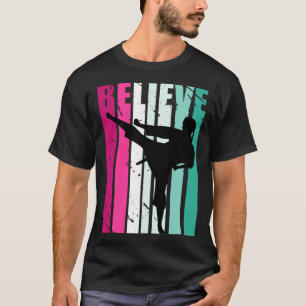 T-shirt Filles Motivationnelles Rose Et Vert Jiu Jitsu Bel