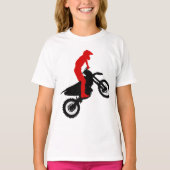 T-shirt filles motorcross Rider (Devant)