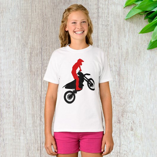 T-shirt filles motorcross Rider