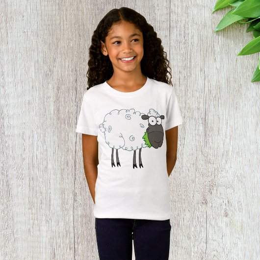 T-shirt filles moutons laineuses