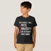 T-shirt Filles Nice Naughty Une Tentative A Été Faite Drôl (Devant entier)