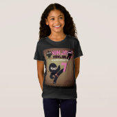 T-Shirt Filles NINJA KickingIt Karate Guerrier Anniversair (Devant entier)