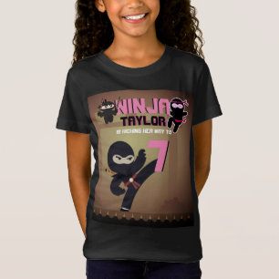 T-Shirt Filles NINJA KickingIt Karate Guerrier Anniversair