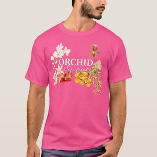 T-shirt Filles Orchidées Whisperer T Shirt I Love Orchidée